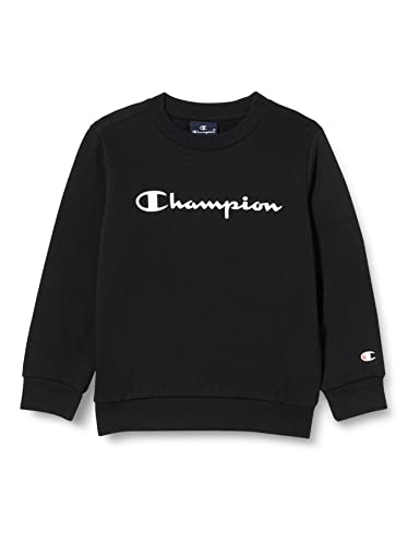 Champion Jungen Legacy- Classic Logo Crewneck Pullover, Schwarz, 13-14...