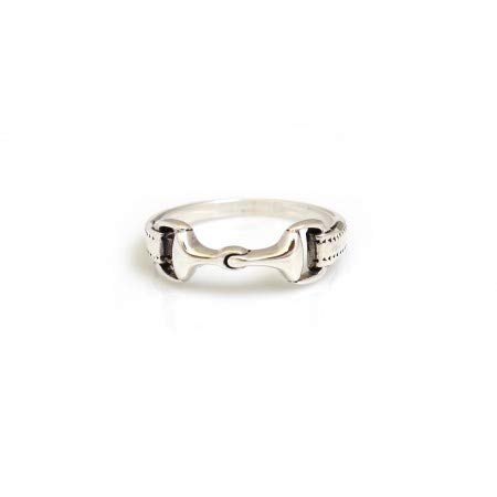Sterling Silver Detailed Snaffle Ring (T)