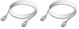 Ubiquiti UACC-Cable-Patch-EL-3M-W Netzwerkkabel Durchscheinend, Weiß Cat6 (Packung mit 2)