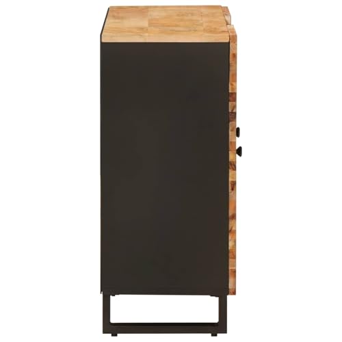 Armario lateral moderno para salón u oficina con elegantes mangos de madera 5
