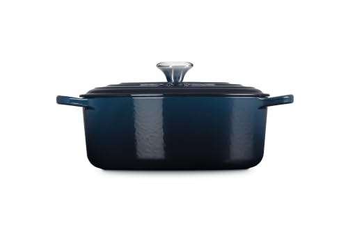 Le Creuset Signature emaillierte Gusseisen-Auflaufform, oval, mit Deckel, 29 cm, 4,7 Liter, Nuit – Ansicht 3