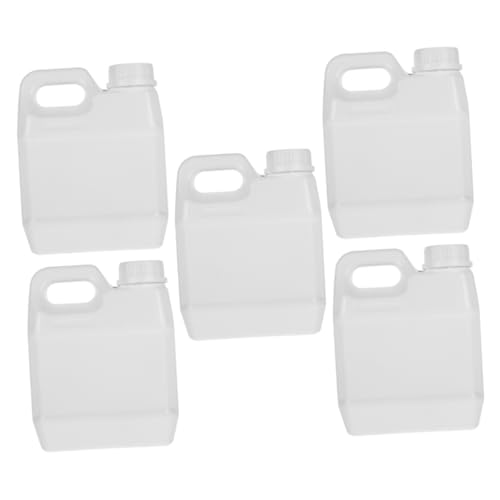 TOYMYTOY 5個プラスチック製ジャグ 水容器 蓋付き オイルボトル 化学物質保管用 ユーティリティジャグ キャンプ アウトドア収納