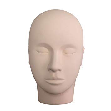 BNP Pro Mannequin Training Head Eyelash Eye Extension Practice Rubber Mannequin Make Up Face Painting Soft Tool