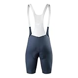 XUWEWI Herren-Radler-Trägerhosen Herren Radhose Bibshorts Rennrad Enge Hose Atmungsaktiv Gepolsterte Strumpfhose Fahrradbekleidung Outdoor Sport(Blue,L)