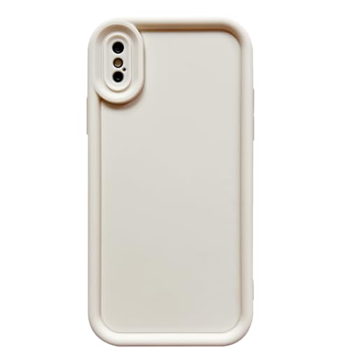 Image of Puxicu Slim Case for iPhone Xs MAX, Enhanced Camera Protection, Shockproof Skin-Friendly Touch Soft Case Cover for iPhone Xs MAX Phone 6.5 inch, White