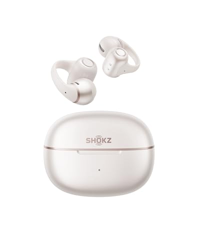 SHOKZ OpenDots 2 Open-Ear Clip-On Earbuds, White, Dolby Audio, 3 Mics - image 1