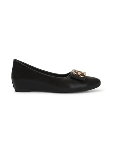 Image of ELLE Women's Wedge Heel Slip-On Bellies with Statement Buckle