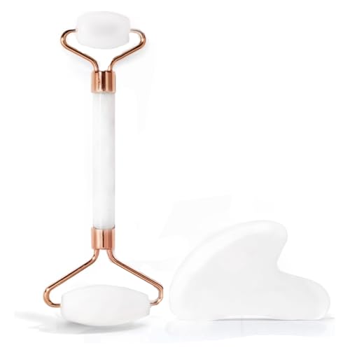 Gua Sha Facial Massage Tool and Roller Set, Facial Massager for F...