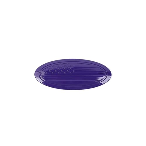 Image of RAZPOY for Bronco Emblem Cover, 5.31inch Rear Tailgate Overlay Badge Emblem Cover Trim Fit for 2021-2026 Ford Bronco & Bronco Sport, USA Flag Purple