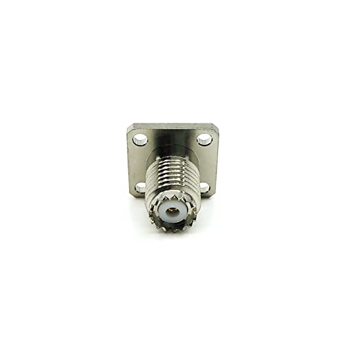 Adaptadores coaxiales RF Mini UHF hembra chasis 4 agujeros montaje panel conector coaxial jack 4