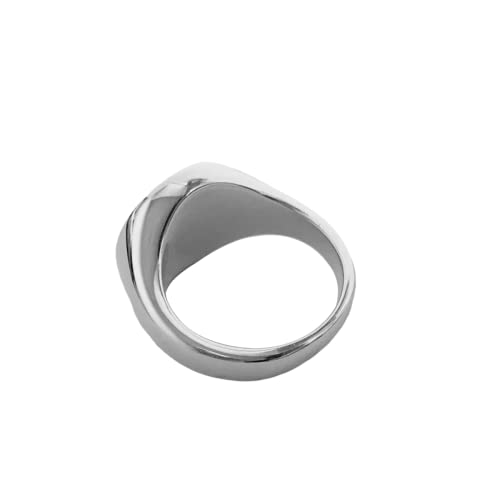 Personalized Script Monogram Initial Ring 925 Custom Sterling Silver Raised Letter Signet Ring2