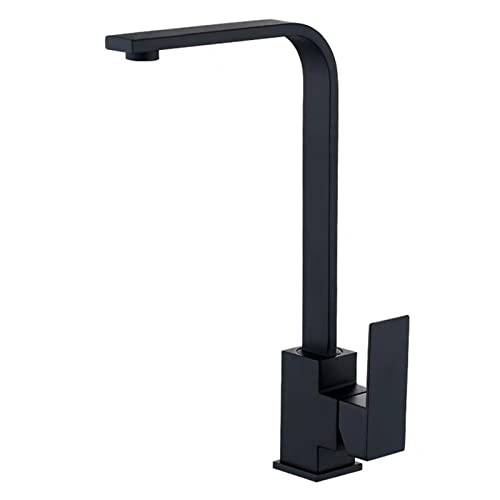 Robinets de cuisine noir mat mitigeur évier rotatif eau chaude froide