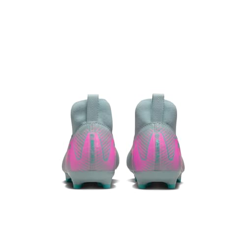 Nike Jr. Mercurial Superfly 10 Academy Little/Big Kids' MG High-Top Soccer Cleats (FQ8304-301, Ocean Cube/Pink Blast)4