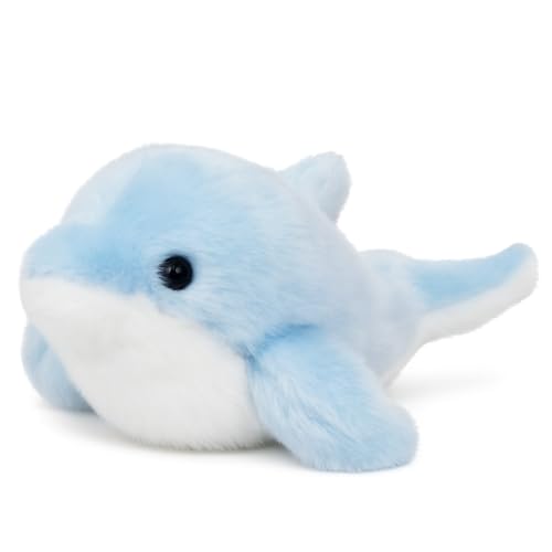 Mushymallow Adorable Dolphin Stuffed Animal Soft Blue Dolphin Plush Toy Cute Birthday Gift...