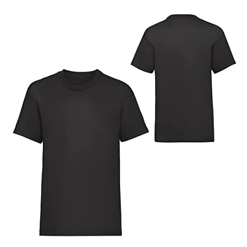 Mens T-Shirts Soft Cotton with Moisture Wicking Technology Round Neck Unisex Cotton Short Sleeves T-Shirt (4XL Black)