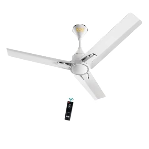 Image of KUHL Arctis A1 1200 mm 65% Power Saving BLDC Ceiling Fan With Remote | BEE 5 Star Rated & ISI Marked | High Air Flow | 5 Year Warranty on Motor | White