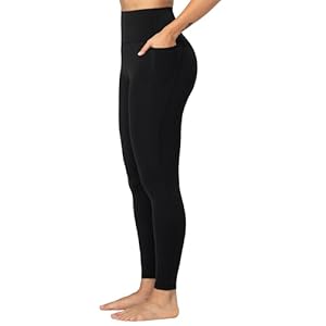 Sunzfly Leggings de Sport Femmes avec Poches, jambières de Yoga Opaques avec contrôle de Ventre, pour Le Gym et l&rsquo;entraînement Fitness.