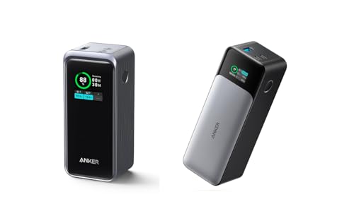 Anker Power Bank, 24,000mAh 3-Port Portable Charger with 140W Output, Smart Digital Display Prime Power Bank 20,000mAh Portable Charger with 200W Output