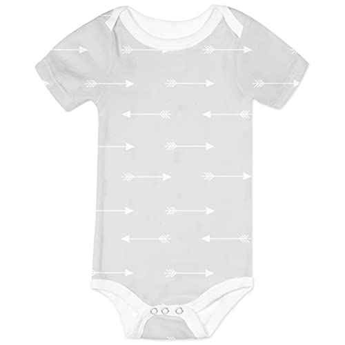 Image of BaeBae Goods Grey /White Triangles Short Sleeve Onesies Set (3-6 Months)