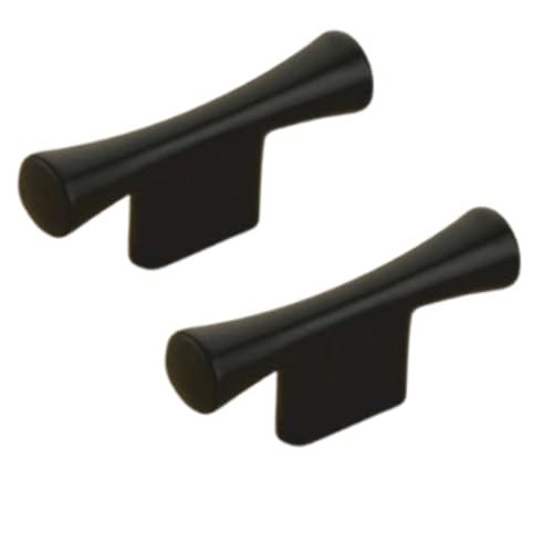 Image of Twin Hole Zinc Alloy Drawer Pulls, 60mm Mini Cabinet Handle, Zinc Alloy for Small Drawers & Cabinets - Modern Furniture Hardware (Qty :2, T Handle)