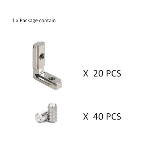 Support équerre en aluminium 4040-M6 robuste pour cadre rigide - 3