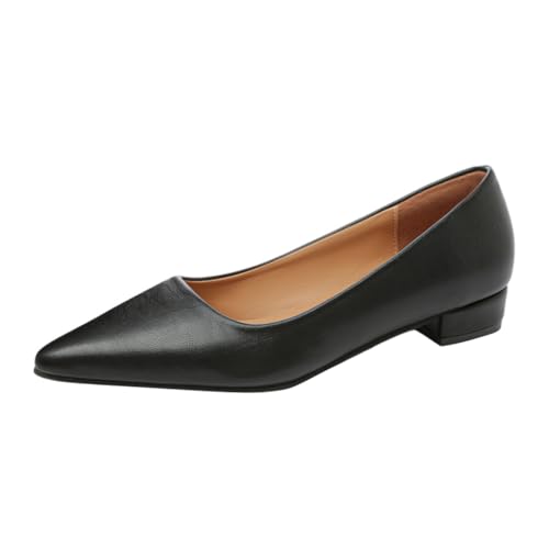 ticticlily Femmes Chaussures à Petit Talon Bout Pointu Escarpins Classique A Noir 38 EU
