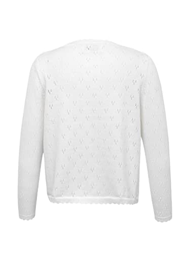 Aislor Girl's Long Sleeve Flower Button Knit Bolero Shrugs Cardigan Jacket Flower Girl Dress Cover Up Cardigan Sweater4