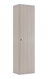 Colonna bagno sospesa 136x35 cm, frontale MDF cannettato, Cashmere