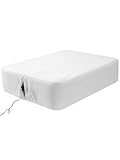 Akicia Fitted Sheet for Queen Air Mattress, with 18-24 Inch Extra Deep Pocket, Soft Breathable Bed Sheet Bottom Mattress Cover for Inflatable Air Bed, White