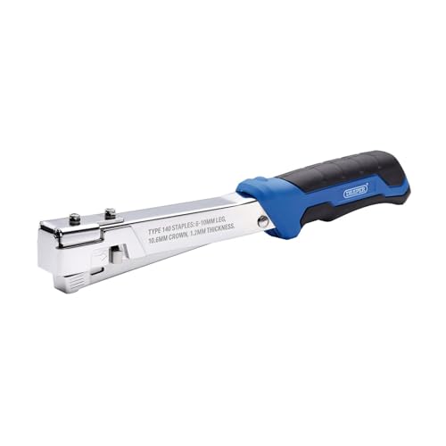 Draper Hammer Tacker Uses Type 140/6-12mm Staples Durable Steel - 13807 - Soft Grip