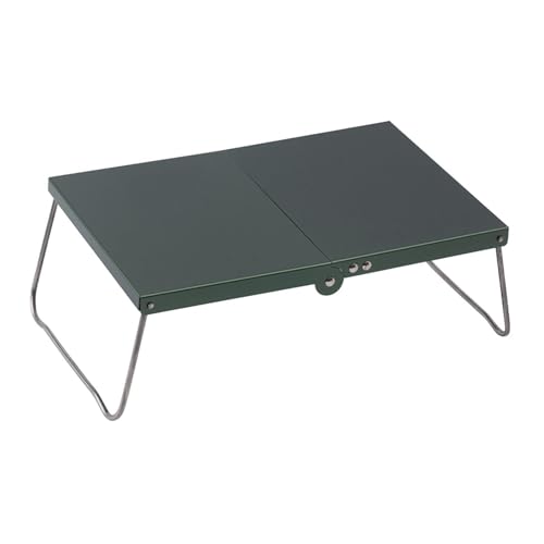 perfk Mesa Plegable portátil, Mini Mesa de Playa, Ahorra Espacio, Ligera, de Aluminio, 12,60 Pulgadas, para Viajes, Barcos, Balcones, barbacoas y, Verde