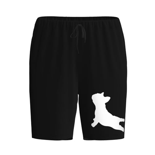 French Bulldog Yoga Pajama Shorts for Men, Men's Pajama Bottoms, Sleepwear for Summer2