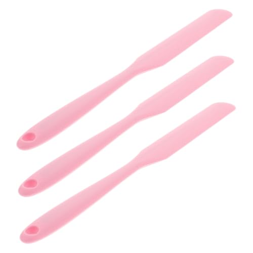 FRCOLOR Silicone Waxing Spatulas 3pcs Non-stick Waxing Sticks Hair Removal Wax Applicator Reusable Wax Rods for Women