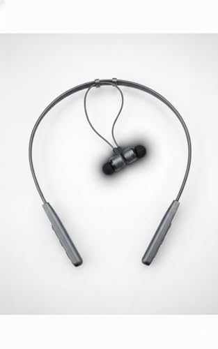 Image of KDM A2 Dynamic Bluetooth 5.3 Neckband Earphones, 18 Hours Playtime, Type-C Fast Charging, in-Ear Design, Grey