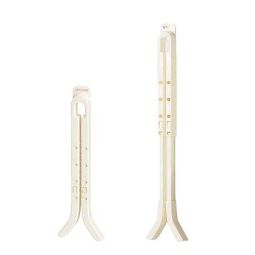 CHENSHUO Inserções de forma multifunções grossas para botas compridas, suporte automático, inserções retráteis, suportes de forma para botas de mulher e homem, 2 peças, marfim, 11,41 - 15,35 polegadas