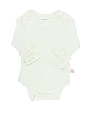 Ruffled Long Sleeve Layering Bodysuit - Ivory - 3-6m