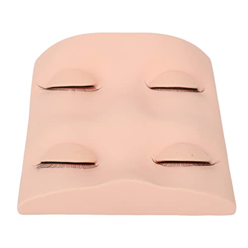 False Eyelashes Extension Practice Mannequin Head with Removable Eyelids Reusable Material Eye Makeup Tools Suitable for Women Beginners Makeup Training(Pink) - Image 4