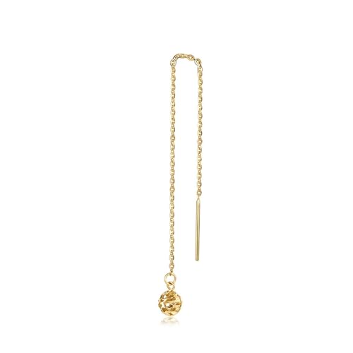 AMDXD Pendientes de oro rosa de 18 quilates, oro blanco, joyas para mujer, joyas de oro auténtico, pendientes de bola para chicos, pendientes para mujer, oro Au 750, Oro amarillo de 18 quilates (750
