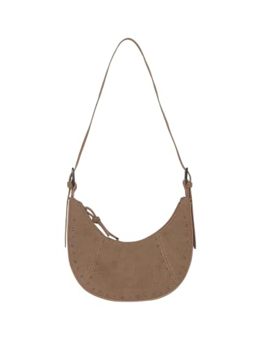 Bolso suede media luna Mayoral para niña, diseño exclusivo con acabado premium