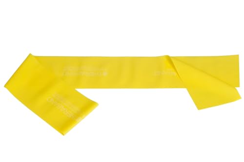 Image of TheraBand Latex-Free Professional Resistance Band Loop Yellow, 4 in x 5 Ft, Extra Heavy Band for Strength Training, Stretching and Physical Therapy