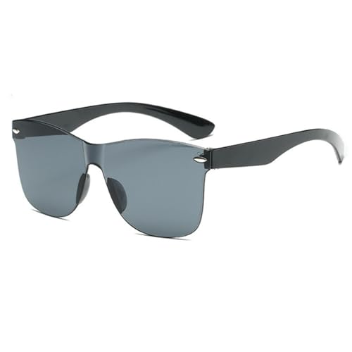 Lunettes de soleil transparentes vintage sans monture protection UV400 femme