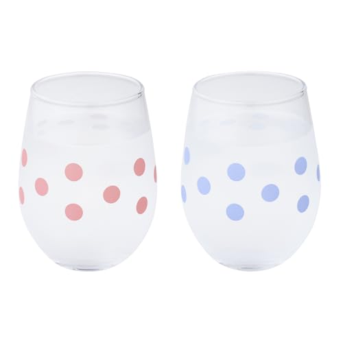 温度で色が変わるグラス 冷感 涼感 カップ 340ml ドット ペア 箱入り 日本製 冷感グラス SYO-27