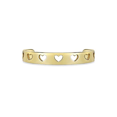 Lavari Jewelers Heart Cutout Adjustable Band Toe Ring For Women In 10K Yellow Gold - One Size Fits Most Toes - Body Jewelry 3 Mm Wide #TOP3