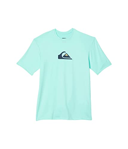 Quiksilver Boy's Solid Streak Short Sleeve (Big Kids) Beach Glass LG (14 Big Kid)