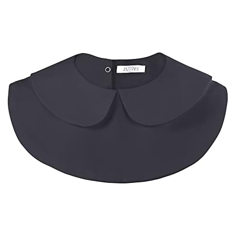 ANZERMIX Womens Detachable Blouse Half Shirts (Black,One Size) Cover