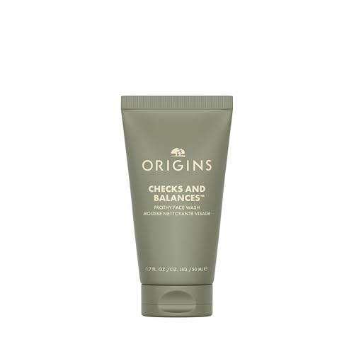 Origins Checks and Balances Frothy Face Wash | Gentle Face Cleanser for All Skin Types | With Mint | Travel Size, 1.7 Fl Oz
