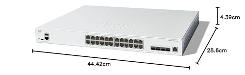 Image of Cisco Catalyst 1300-24XT Managed Switch, 20 Port 10G Copper, 4x10GE SFP+ Combo, Limited Lifetime Protection (C1300-24XT)
