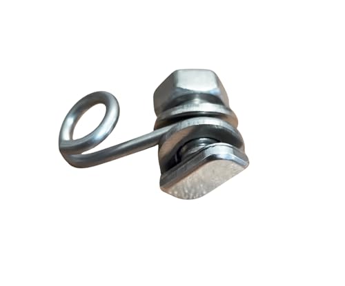 GAO Flora 60 Stück Universal Pflanzenhalter Ösen-Haken-Kombination aus Edelstahl mit M6 Hammerkopfschrauben zum aufhängen von Gurkennetzen, Rankhilfe für Tomaten