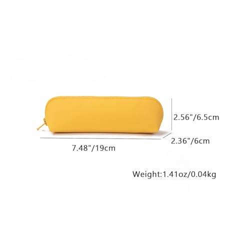 Image of Pencil Case Small Pencil Pouch Slim (Yellow, Oxford)