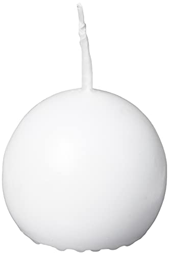 Biedermann 12 Small Ball Candles, White #TOP30